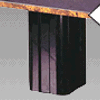Strong, square, powder varnished metal legs